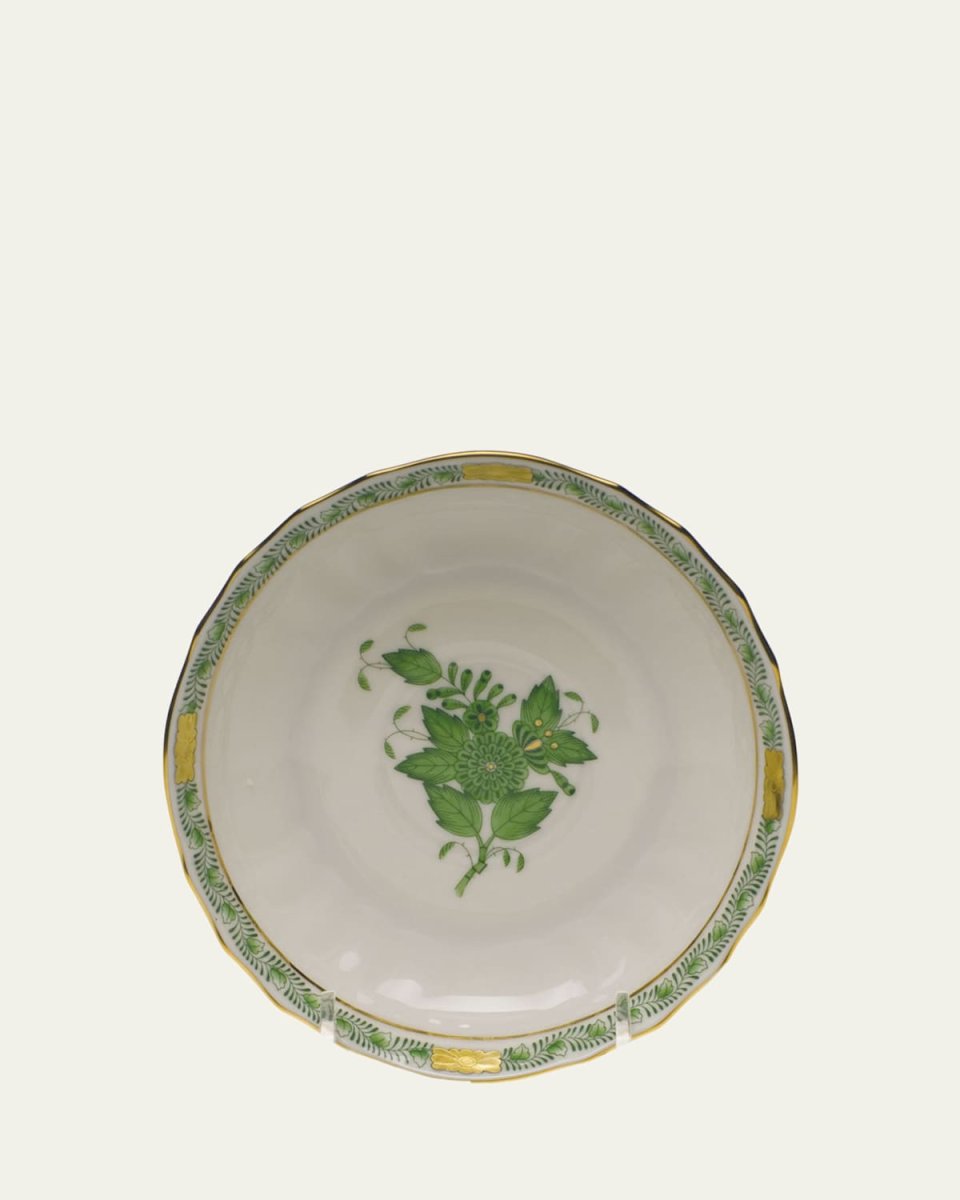 Chinese Bouquet Green Canton Saucer